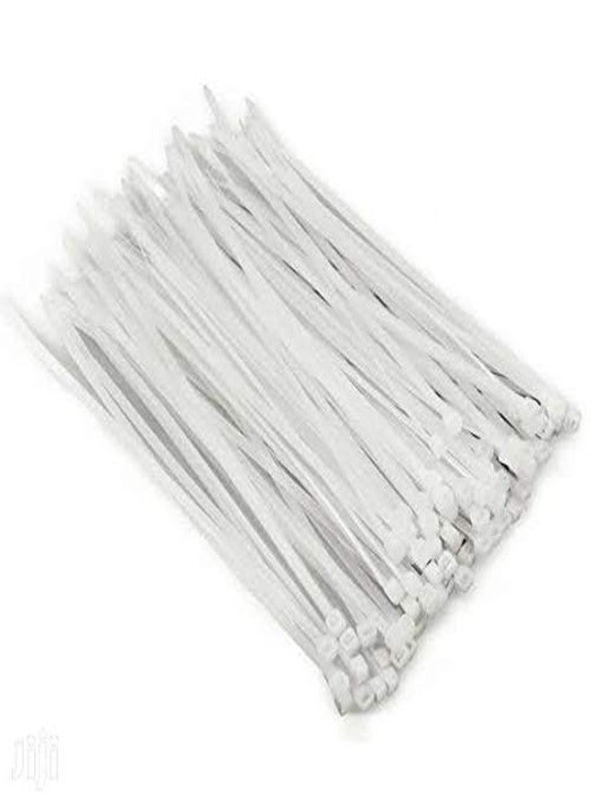 CONTACT Assorted 6 inch Nylon Cable Ties Tie Wire Organiser Ties 100 Pieces (White) - Image 2